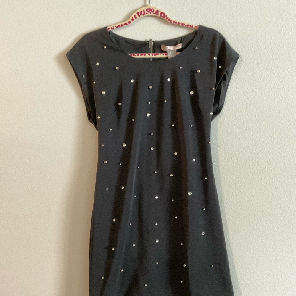 Forever 21 Black Mini Dress with Rhinestone Details